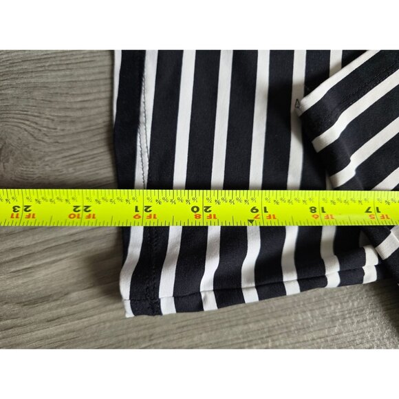 Lands End Womens Stripe & Floral Long Sleeve Top XS Petite Black/White - Picture 6 of 7